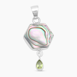 925 Sterling Silver Abalone Shell Pendants