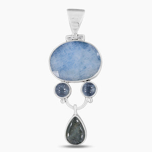 925 Silver Aquamarine Pendants