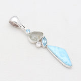 925 Sterling Silver Larimar Pendants