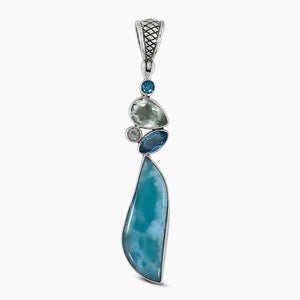 925 Sterling Silver Larimar Pendants
