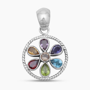 925 Sterling Silver Multistone Pendants