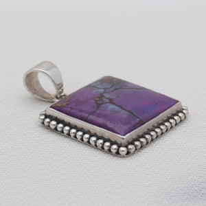 925 Sterling Silver Purple Turquoise Pendants