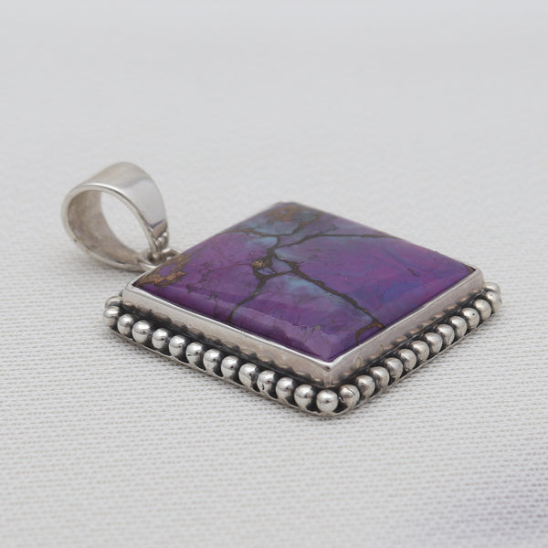 925 Sterling Silver Purple Turquoise Pendants