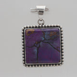 925 Sterling Silver Purple Turquoise Pendants