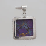 925 Sterling Silver Purple Turquoise Pendants