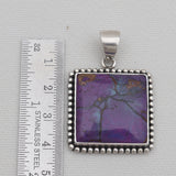 925 Sterling Silver Purple Turquoise Pendants