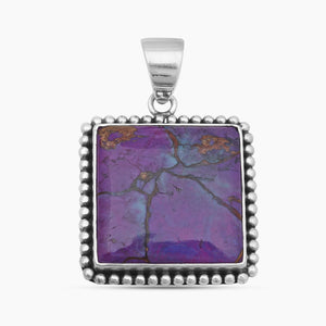 925 Sterling Silver Purple Turquoise Pendants