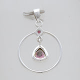 Watermelon Tourmaline Silver Pendants