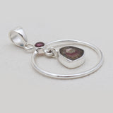 Watermelon Tourmaline Silver Pendants