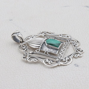 925 Sterling Silver Malachite Pendants