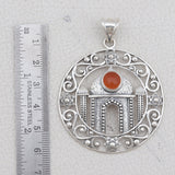 925 Sterling Silver Carnelian Pendant