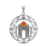 925 Sterling Silver Carnelian Pendant