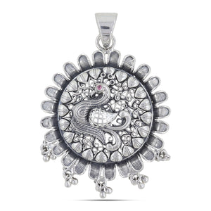 Peacock Designer Silver Pendant