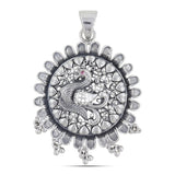 Peacock Designer Silver Pendant