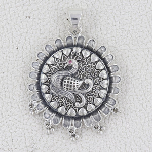 Peacock Designer Silver Pendant