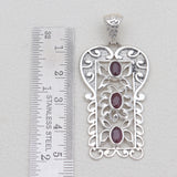 925 Sterling Silver Ruby Pendants