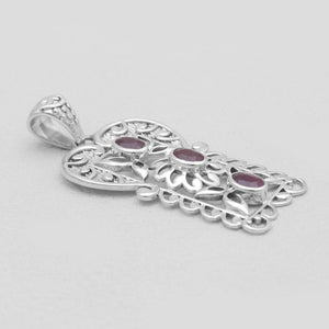 925 Sterling Silver Ruby Pendants