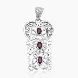 925 Sterling Silver Ruby Pendants