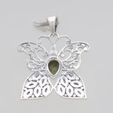 Tasmanian Serpentine Silver Butterfly Pendants