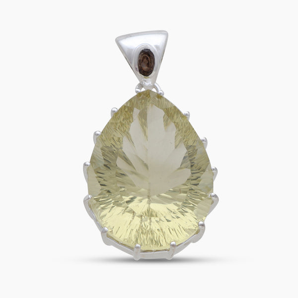 925 Sterling Silver Lemon Quartz Pendants