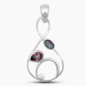 925 Silver Mystic Quartz Pendants