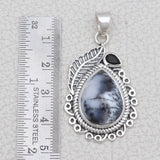 Natural Dendritic Opal Silver Pendant