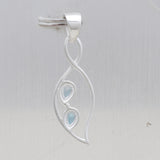 Natural Blue Topaz Silver Pendant