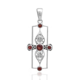 Natural Garnet Silver pendant