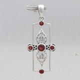 Natural Garnet Silver pendant