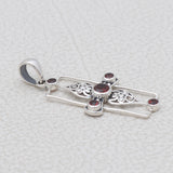 Natural Garnet Silver pendant