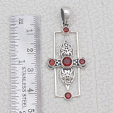 Natural Garnet Silver pendant