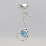 Natural Blue Topaz Silver Pendant