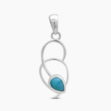 Natural Larimar Silver Pendants