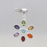 925 Starling Silver Multi Stone Pendants