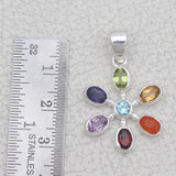 925 Starling Silver Multi Stone Pendants