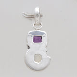 Rainbow Moonstone & Amethyst Silver Pendants