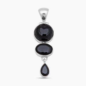 Black Onyx Silver Pendants