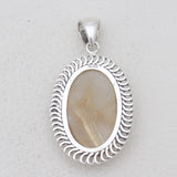 Golden Rutilated Quartz Silver Pendants
