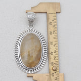 Golden Rutilated Quartz Silver Pendants