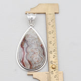 Crazy Lace Agate Silver Pendants