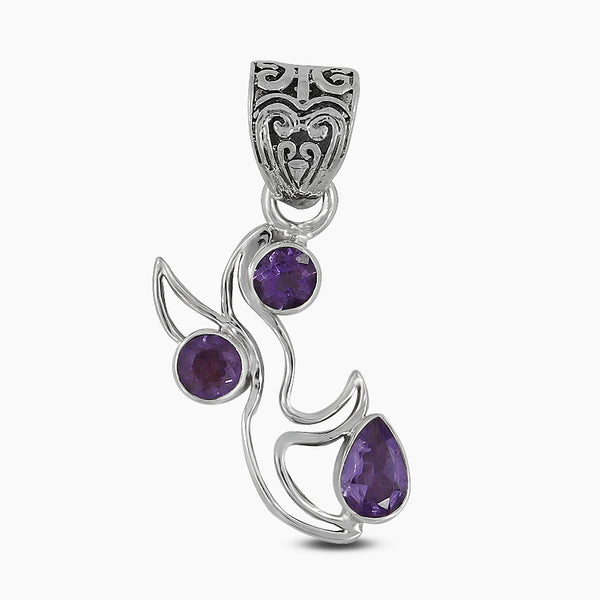 925 Sterling Silver Amethyst Pendants