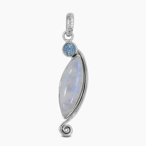 Rainbow Moonstone Silver Pendants