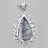 925 Sterling Silver Dendritic Opal Pendants