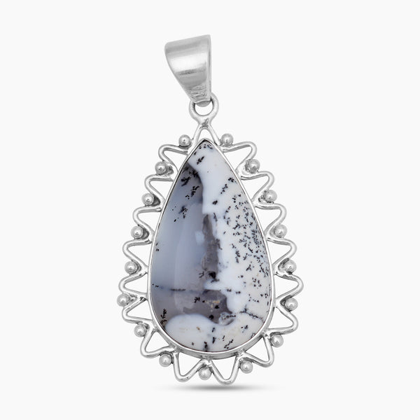 925 Sterling Silver Dendritic Opal Pendants