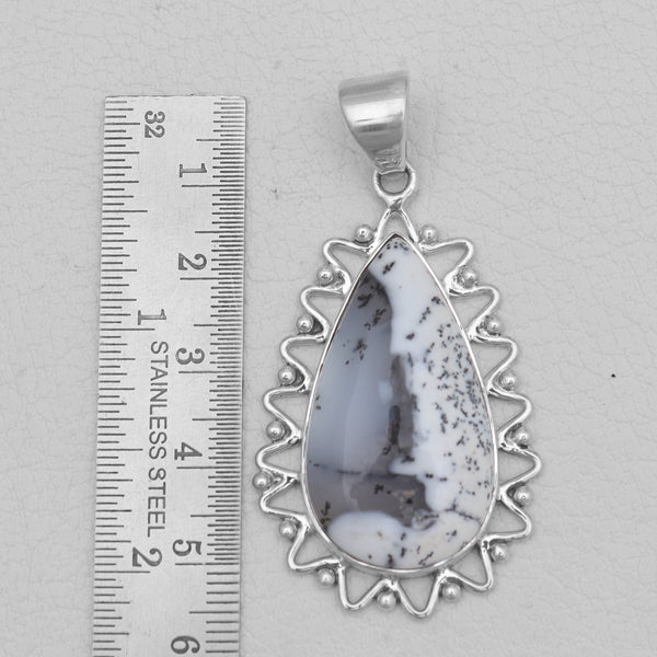 925 Sterling Silver Dendritic Opal Pendants
