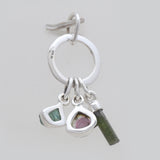 Watermelon Tourmaline & Apatite Silver Pendants