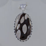 Peanut Wood Jasper Silver Pendants