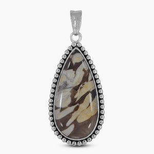 Peanut Wood Jasper Silver Pendants