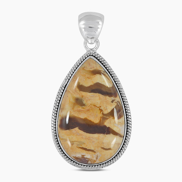 Peanut Wood Jasper Silver Designer Pendants