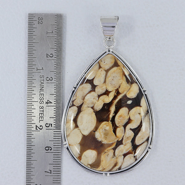 Peanut Wood Jasper Silver Pendants